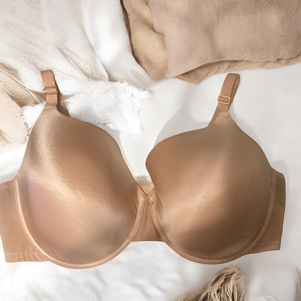 ASHLEY GRAHAM rose gold molded cup, underwire Bra 46H